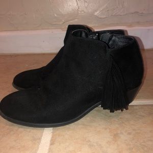 Wild Diva Suede Boots with Fringe